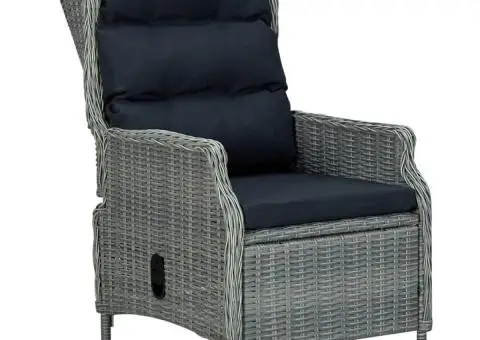 Set mobilier pentru grădină, 3 piese, gri deschis - 3/5