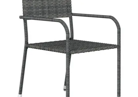 Set mobilier pentru grădină, 7 piese, gri - 3/5