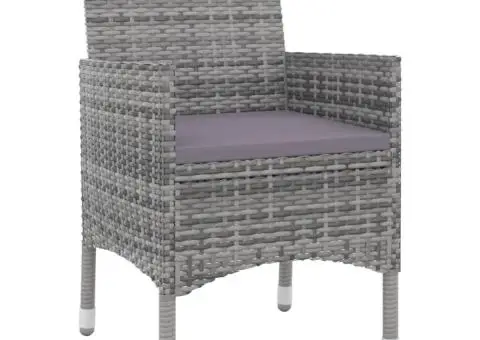 Set mobilier de grădină cu perne, 7 piese, poliratan și sticlă - 3/5