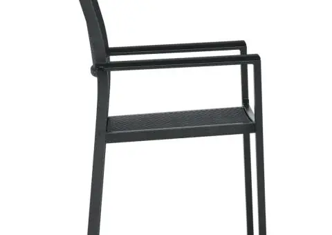 Set mobilier de grădină, 9 piese, negru - 5/5