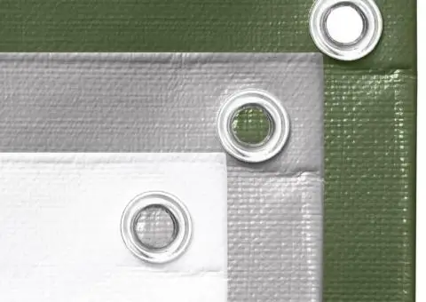 Prelată 260 g/m², alb, 8x8 m, HDPE - 5/5