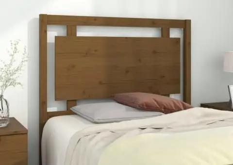 Tăblie de pat, maro miere, 105,5x4x100 cm, lemn masiv de pin - 1/5