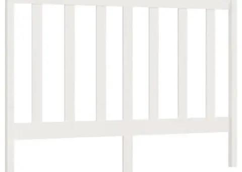 Tăblie de pat, alb, 166x4x100 cm, lemn masiv de pin - 2/5