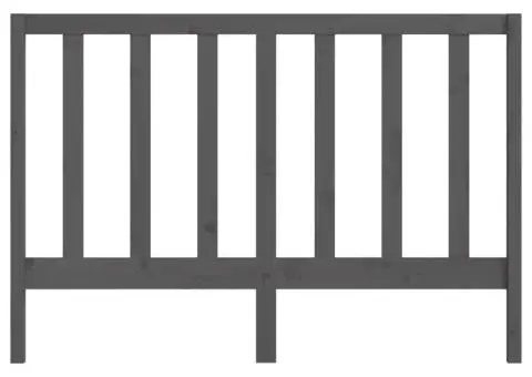 Tăblie de pat, gri, 146x4x100 cm, lemn masiv de pin - 4/5