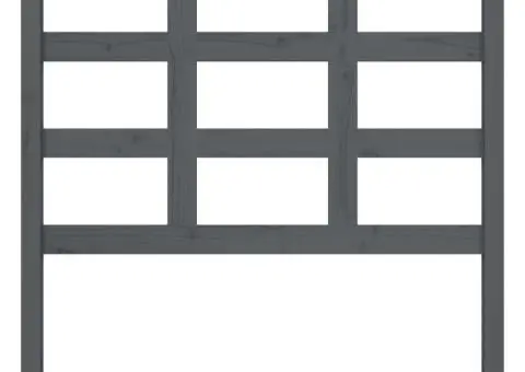 Tăblie de pat gri 95,5x4x100 cm Lemn masiv de pin - 3/5