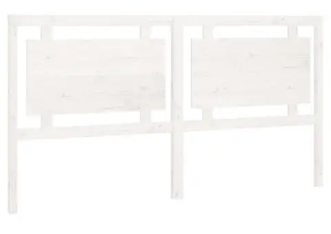 Tăblie de pat, alb, 185,5x4x100 cm, lemn masiv de pin - 2/5