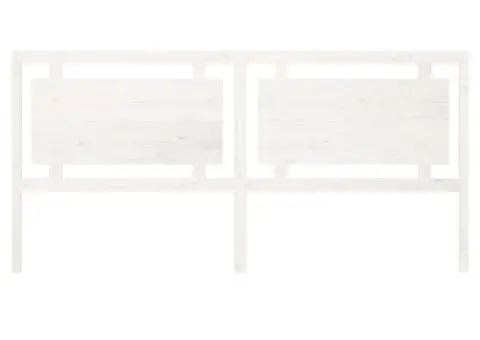 Tăblie de pat, alb, 205,5x4x100 cm, lemn masiv de pin - 4/5