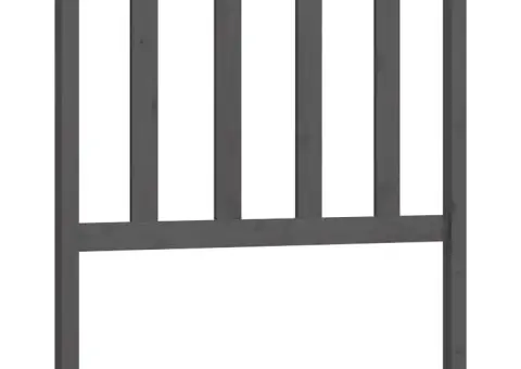 Tăblie de pat, gri, 96x4x100 cm, lemn masiv de pin - 2/5