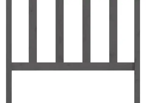 Tăblie de pat, gri, 96x4x100 cm, lemn masiv de pin - 4/5