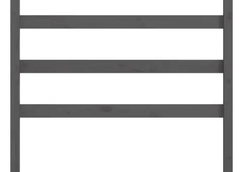 Tăblie de pat, gri, 106x4x100 cm, lemn masiv de pin - 4/5