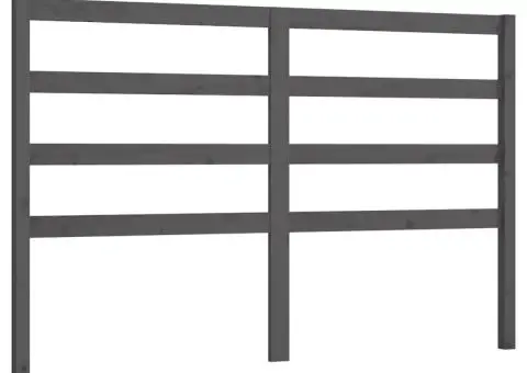 Tăblie de pat, gri, 166x4x100 cm, lemn masiv de pin - 2/5