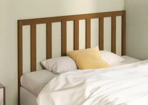 Tăblie de pat, maro miere, 146x4x100 cm, lemn masiv de pin - 3/5