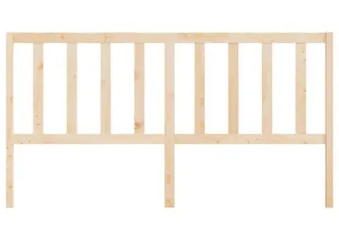 Tăblie de pat, 206x4x100 cm, lemn masiv de pin - 4/5