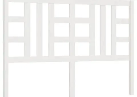 Tăblie de pat, alb, 166x4x100 cm, lemn masiv de pin - 2/5