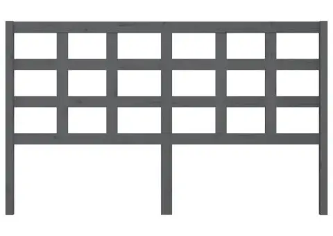 Tăblie de pat, gri, 165,5x4x100 cm, lemn masiv de pin - 3/5