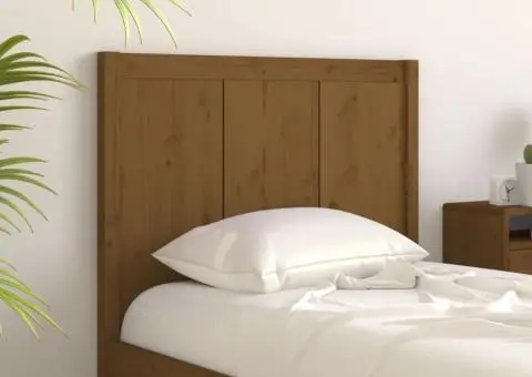 Tăblie de pat, maro miere, 105,5x4x100 cm, lemn masiv de pin - 3/5