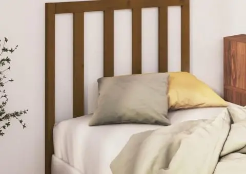 Tăblie de pat, maro miere, 106x4x100 cm, lemn masiv de pin - 3/5