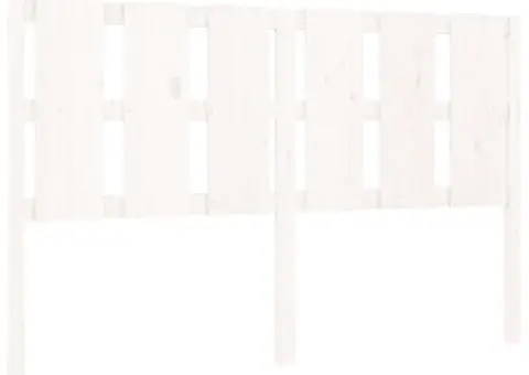 Tăblie de pat, alb, 155,5x4x100 cm, lemn masiv de pin - 2/5