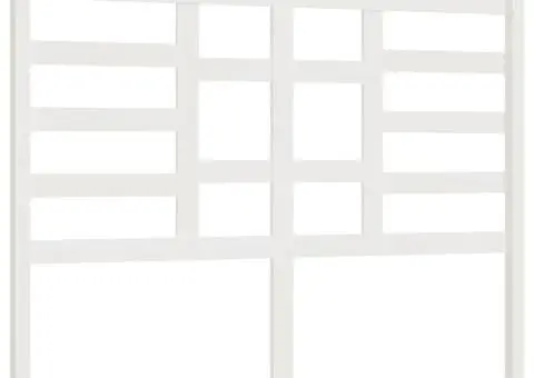 Tăblie de pat, alb, 146x4x104 cm, lemn masiv de pin - 2/5