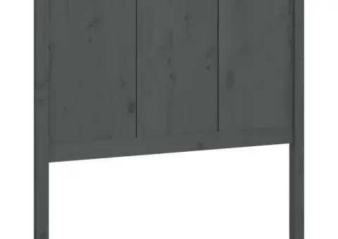 Tăblie de pat, gri, 80,5x4x100 cm, lemn masiv de pin - 2/5