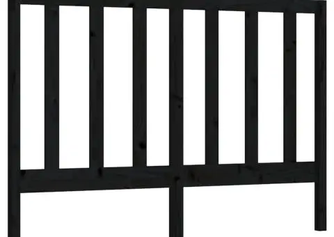 Tăblie de pat, negru, 156x4x100 cm, lemn masiv de pin - 2/5