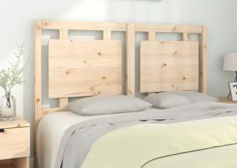 Tăblie de pat, 140,5x4x100 cm, lemn masiv de pin - 1/5