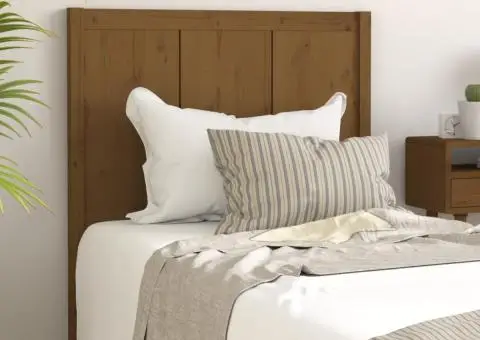 Tăblie de pat, maro miere, 95,5x4x100 cm, lemn masiv de pin - 1/5