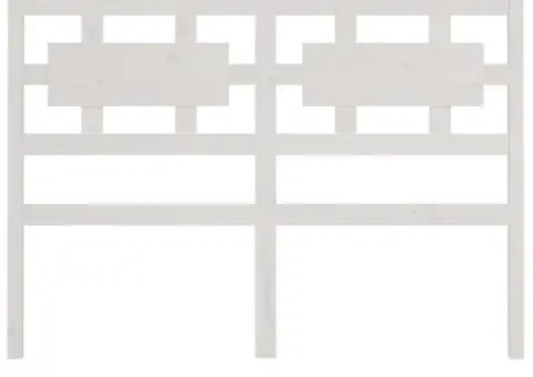 Tăblie de pat, alb, 125,5x4x100 cm, lemn masiv de pin - 4/5