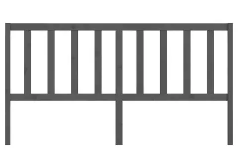 Tăblie de pat, gri, 186x4x100 cm, lemn masiv de pin - 4/5