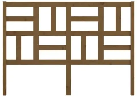 Tăblie de pat, maro miere, 141x4x104 cm, lemn masiv de pin - 4/5