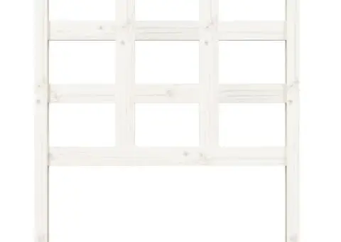 Tăblie de pat, alb, 80,5x4x100 cm, lemn masiv de pin - 3/5