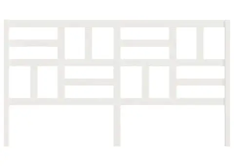 Tăblie de pat, alb, 206x4x104 cm, lemn masiv de pin - 4/5