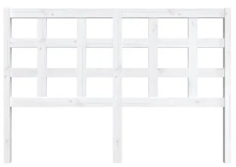 Tăblie de pat, alb, 145,5x4x100 cm, lemn masiv de pin - 3/5