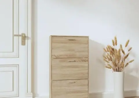 Pantofar, stejar, 59x17x108 cm, lemn prelucrat - 3/5