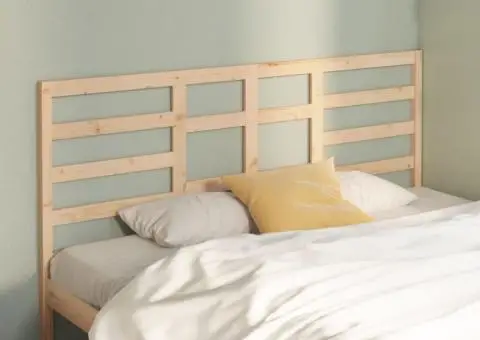 Tăblie de pat, 206x4x104 cm, lemn masiv de pin - 3/5