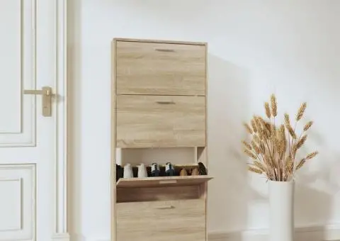 Pantofar, stejar, 59x17x150 cm, lemn prelucrat - 1/5