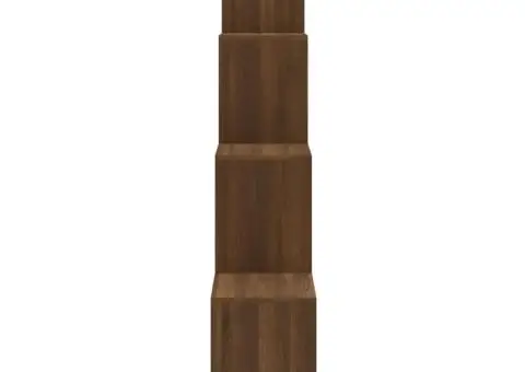 Bibliotecă în trepte, stejar maro, 142 cm, lemn compozit - 5/5