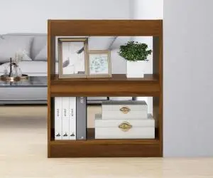 vidaXL Bibliotecă/Separator cameră, stejar maro, 60x30x72 cm