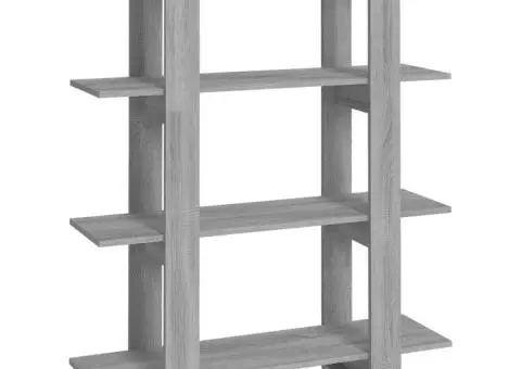 Bibliotecă/Separator cameră, gri sonoma, 100x30x123,5 cm - 2/5