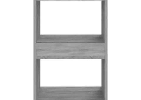 Bibliotecă/Separator cameră, gri sonoma, 40x30x72 cm - 3/5