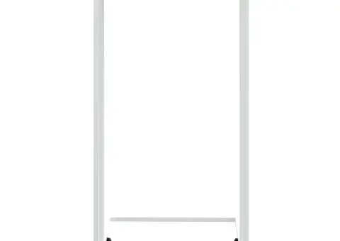 Măsuță laterală cu roți, alb/maro, 40x30x63,5 cm lemn prelucrat - 4/5