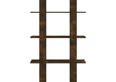 Bibliotecă/Separator stejar fumuriu 80x30x160 cm lemn prelucrat - 5/5