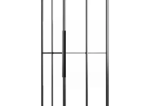 Cabină de duș, negru, 70x70x180 cm, ESG semi-mată - 2/5