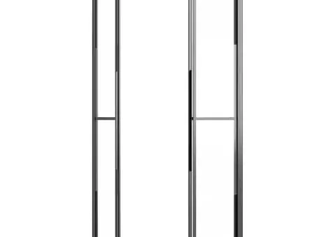 Cabină de duș, negru, 70x70x180 cm, ESG semi-mată - 4/5