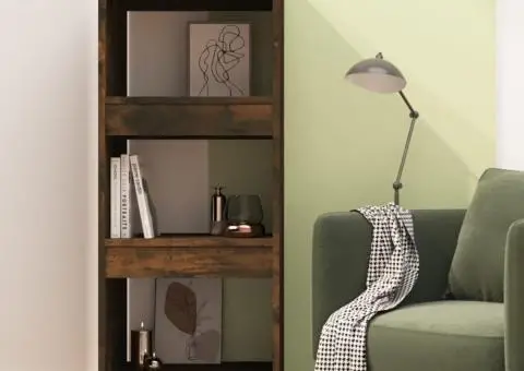 Bibliotecă/Separator cameră, stejar fumuriu, 40x30x103 cm, PAL - 3/5