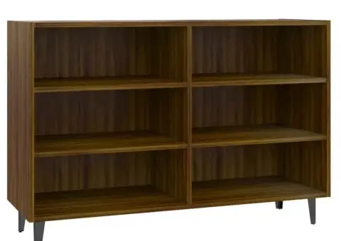 Servantă, stejar maro, 103,5x35x70 cm, lemn compozit - 2/5