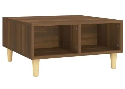 Masă de cafea, stejar maro, 60x60x30 cm, lemn prelucrat - 2/5