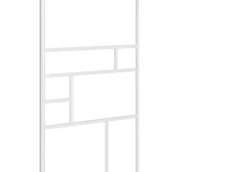 Perete pentru cabină de duș walk-in, alb, 100x195cm, sticlă ESG - 4/5