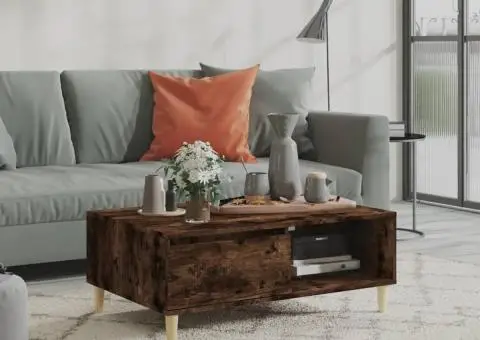 Măsuță de cafea, stejar fumuriu, 90x60x35 cm, lemn prelucrat - 1/5