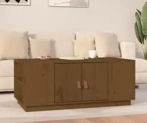 vidaXL Măsuță de cafea, maro miere, 100x50x41 cm, lemn masiv de pin
